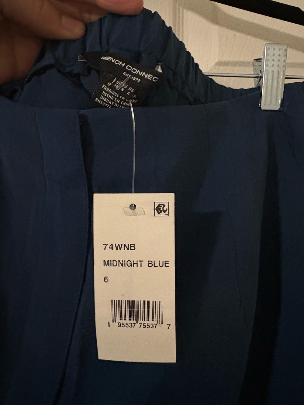 French Connection Midnight Blue Wide-Leg Pants - Picture 4 of 5